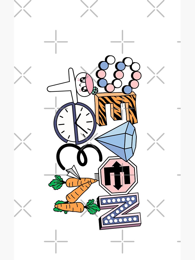Seventeen Inspired Letter Doodles Shower Curtain - Image 2