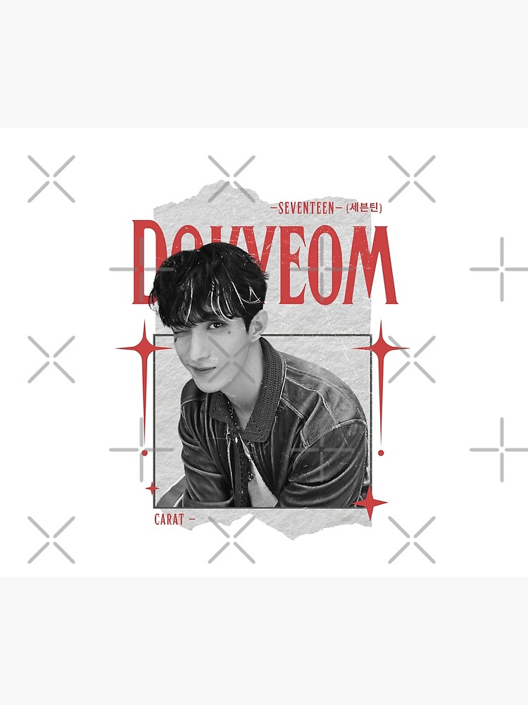 Seventeen Black And Red Dk Group Members Y2k Preppy Collage Design Tapestry - Image 2