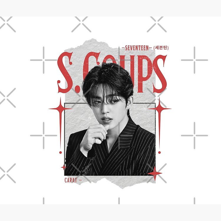 Seventeen Black And Red S Coups Group Members Y2k Preppy Collage Design Tote Bag - Image 2