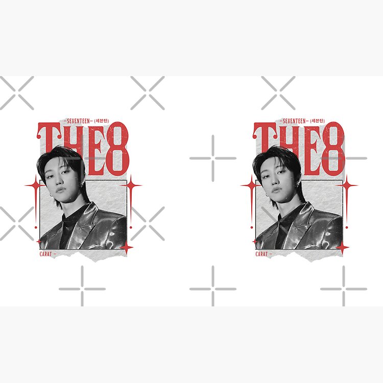 Seventeen Black And Red The 8 Group Members Y2K Preppy Collage Design Mug - Image 2