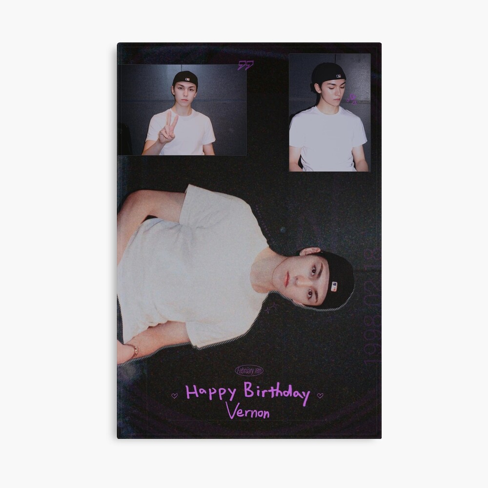 Happy Birthday Vernon Seventeenn Kpop Poster