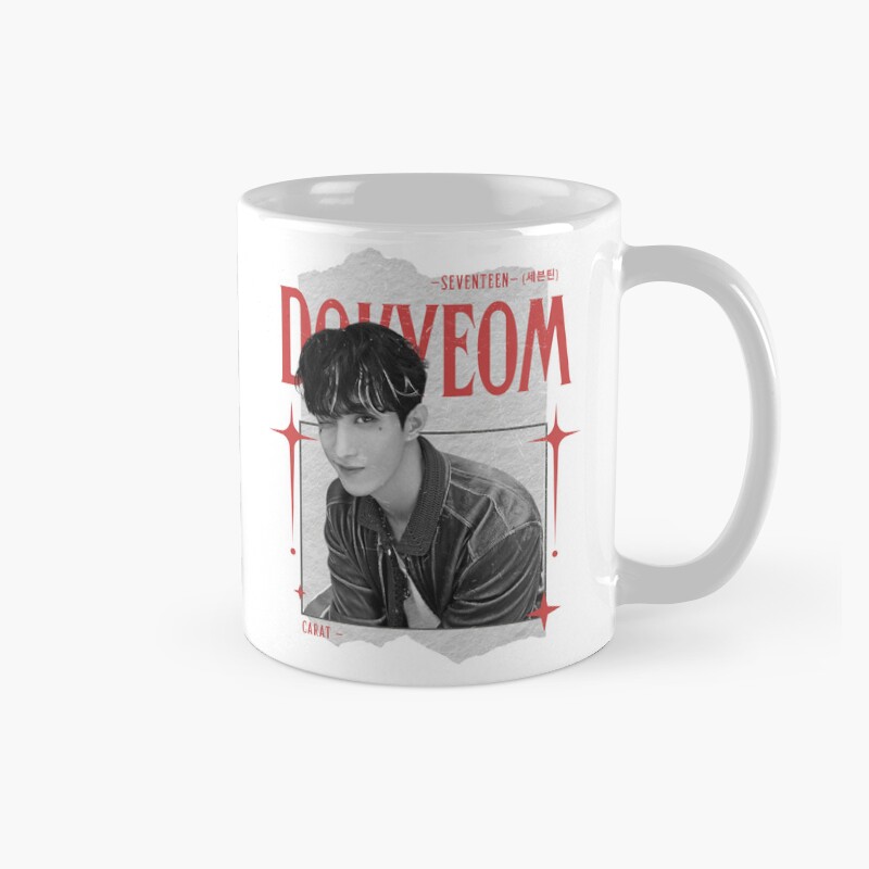 Seventeen Black And Red Dk Group Members Y2K Preppy Collage Design Mug