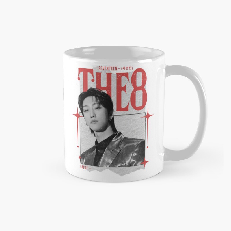 Seventeen Black And Red The 8 Group Members Y2K Preppy Collage Design Mug