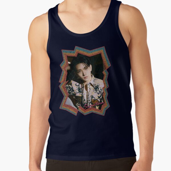 Joshua Hong Seventeen Joshua Korean Kpop Retro Color Oil Paint Design Tank Top - Image 5