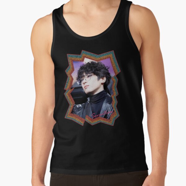 Jeon Wonwoo Seventeen Wonwoo Korean Kpop Retro Color Oil Paint Design Tank Top - Image 2