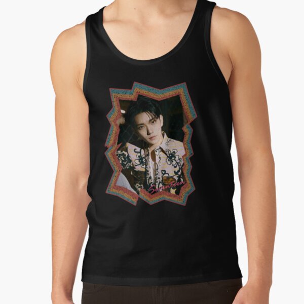 Joshua Hong Seventeen Joshua Korean Kpop Retro Color Oil Paint Design Tank Top - Image 2