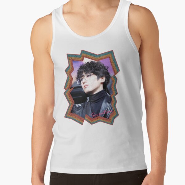 Jeon Wonwoo Seventeen Wonwoo Korean Kpop Retro Color Oil Paint Design Tank Top