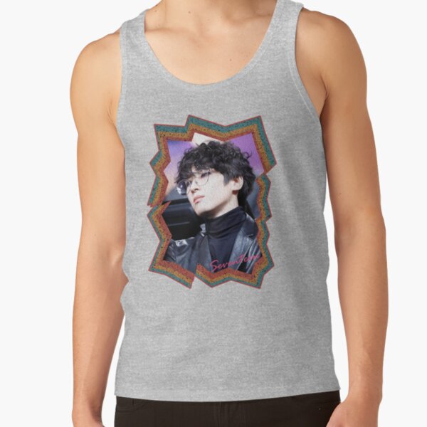 Jeon Wonwoo Seventeen Wonwoo Korean Kpop Retro Color Oil Paint Design Tank Top - Image 3