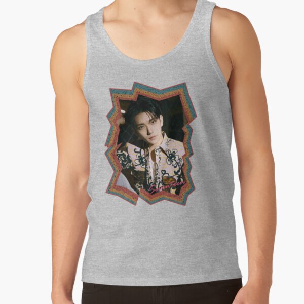 Joshua Hong Seventeen Joshua Korean Kpop Retro Color Oil Paint Design Tank Top - Image 3