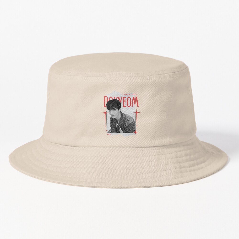 Seventeen Black And Red Dk Group Members Y2k Preppy Collage Design Bucket Hat