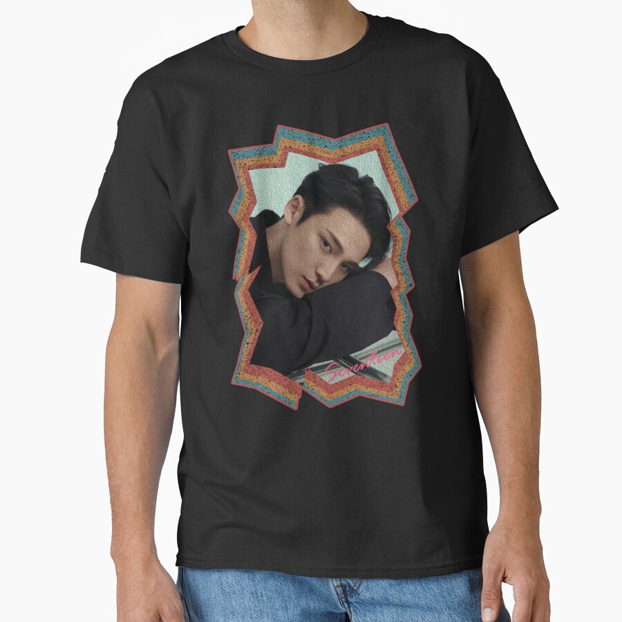 Kim Mingyu Seventeen Mingyu Korean Kpop Retro Color Oil Paint Design T-shirt