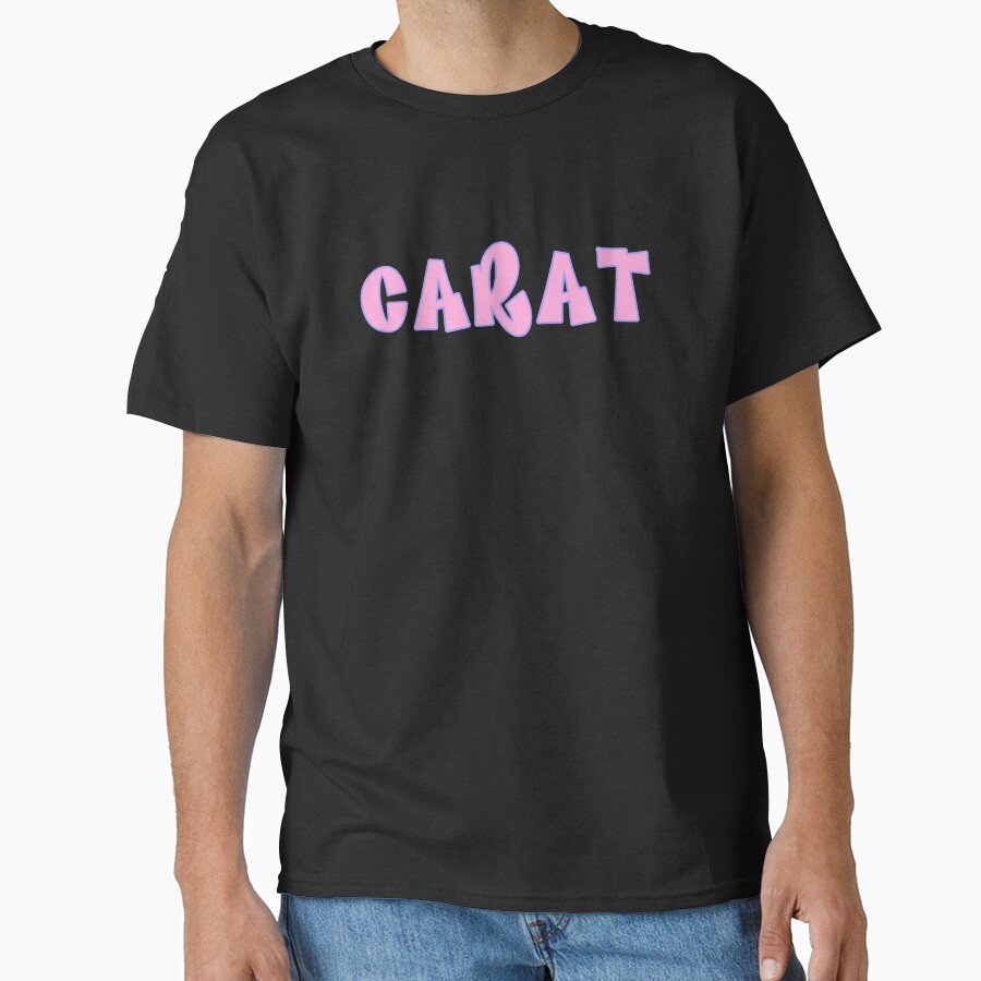 Seventeen Carat Bratz Font Kpop Sticker T-shirt - Image 3