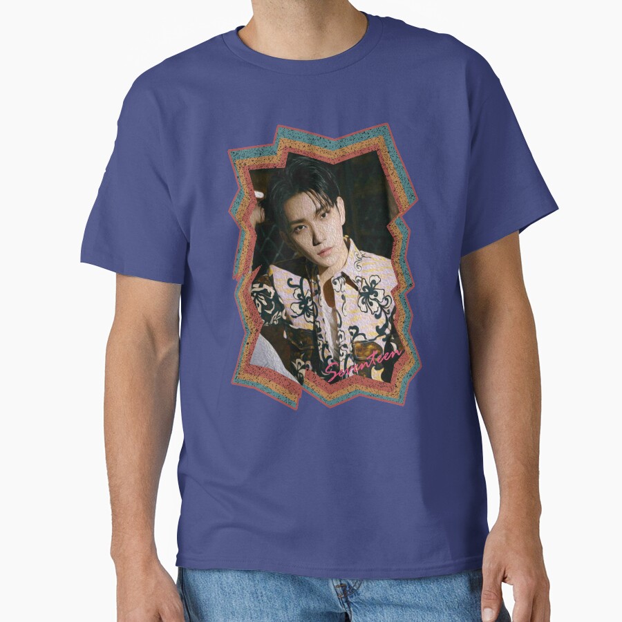 Joshua Hong Seventeen Joshua Korean Kpop Retro Color Oil Paint Design T-shirt - Image 4