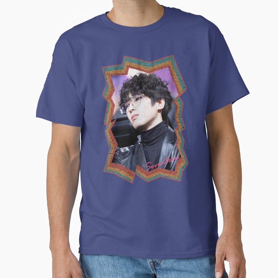 Jeon Wonwoo Seventeen Wonwoo Korean Kpop Retro Color Oil Paint Design T-shirt - Image 4