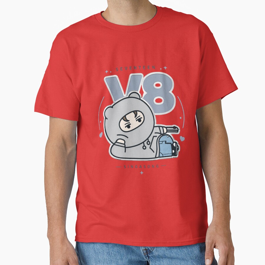 Adorable Seventeen Vernon Miniteen Nonver Kpop Plushie Art T-shirt - Image 5
