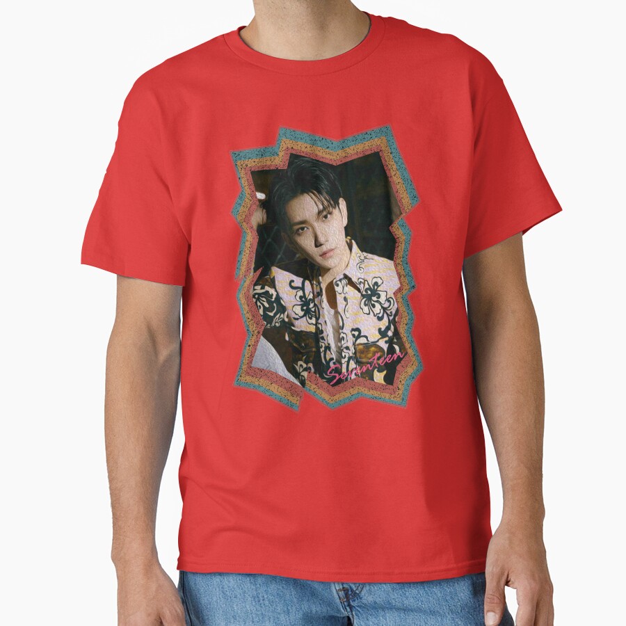 Joshua Hong Seventeen Joshua Korean Kpop Retro Color Oil Paint Design T-shirt - Image 5