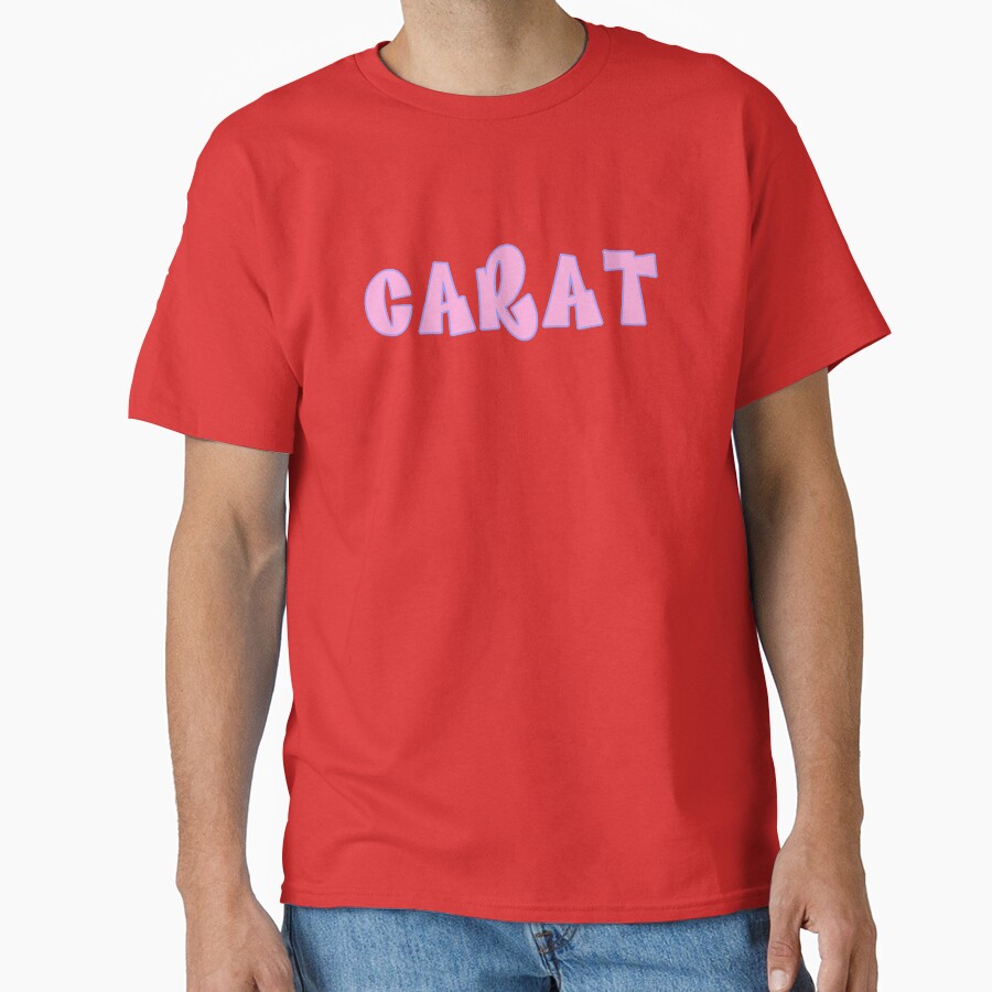 Seventeen Carat Bratz Font Kpop Sticker T-shirt - Image 5