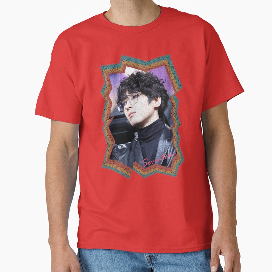 Jeon Wonwoo Seventeen Wonwoo Korean Kpop Retro Color Oil Paint Design T-shirt - Image 5