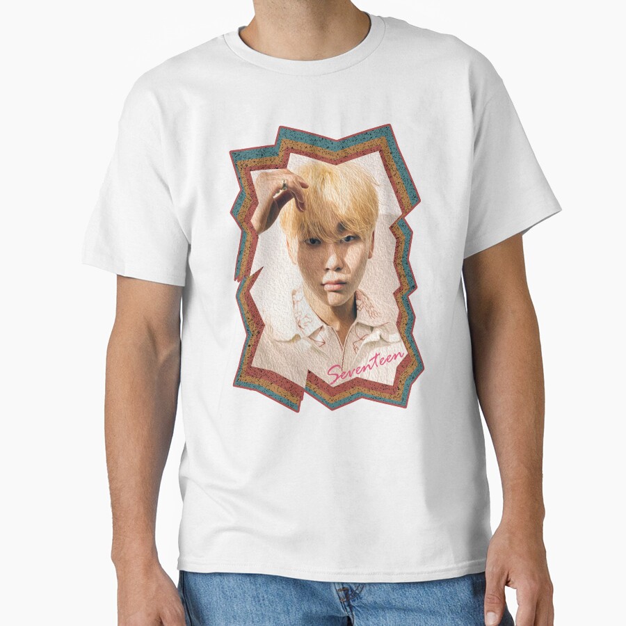 Boo Seungkwan Seventeen Seungkwan Korean Kpop Retro Color Oil Paint Design T-shirt