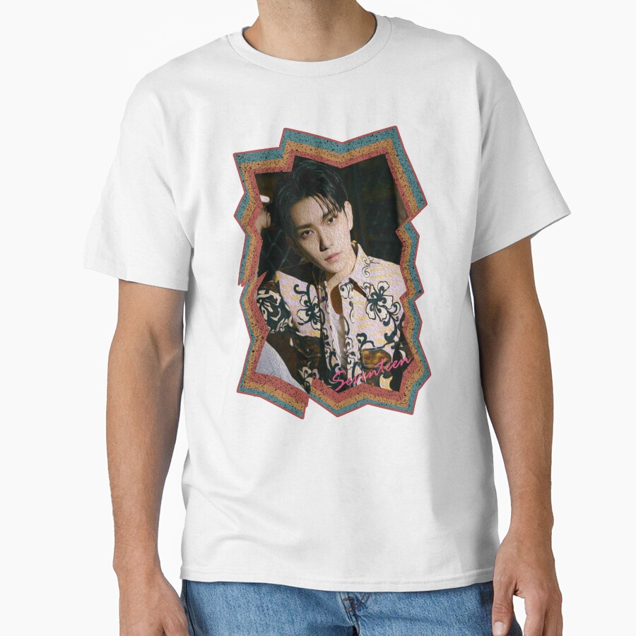 Joshua Hong Seventeen Joshua Korean Kpop Retro Color Oil Paint Design T-shirt