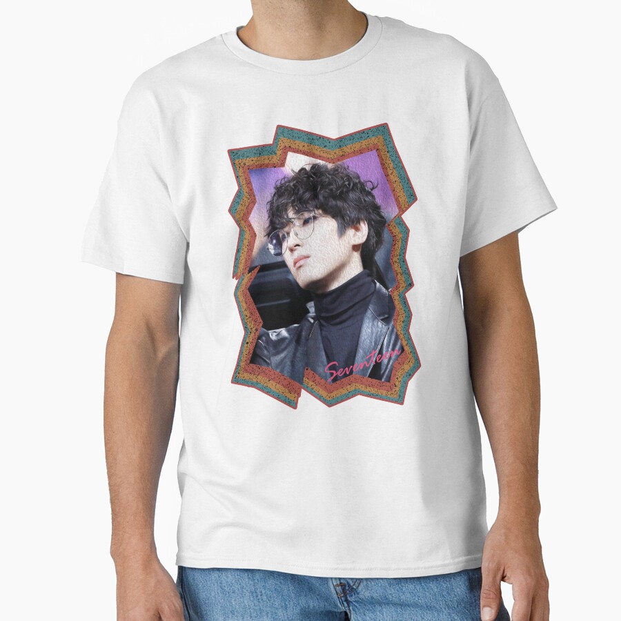 Jeon Wonwoo Seventeen Wonwoo Korean Kpop Retro Color Oil Paint Design T-shirt