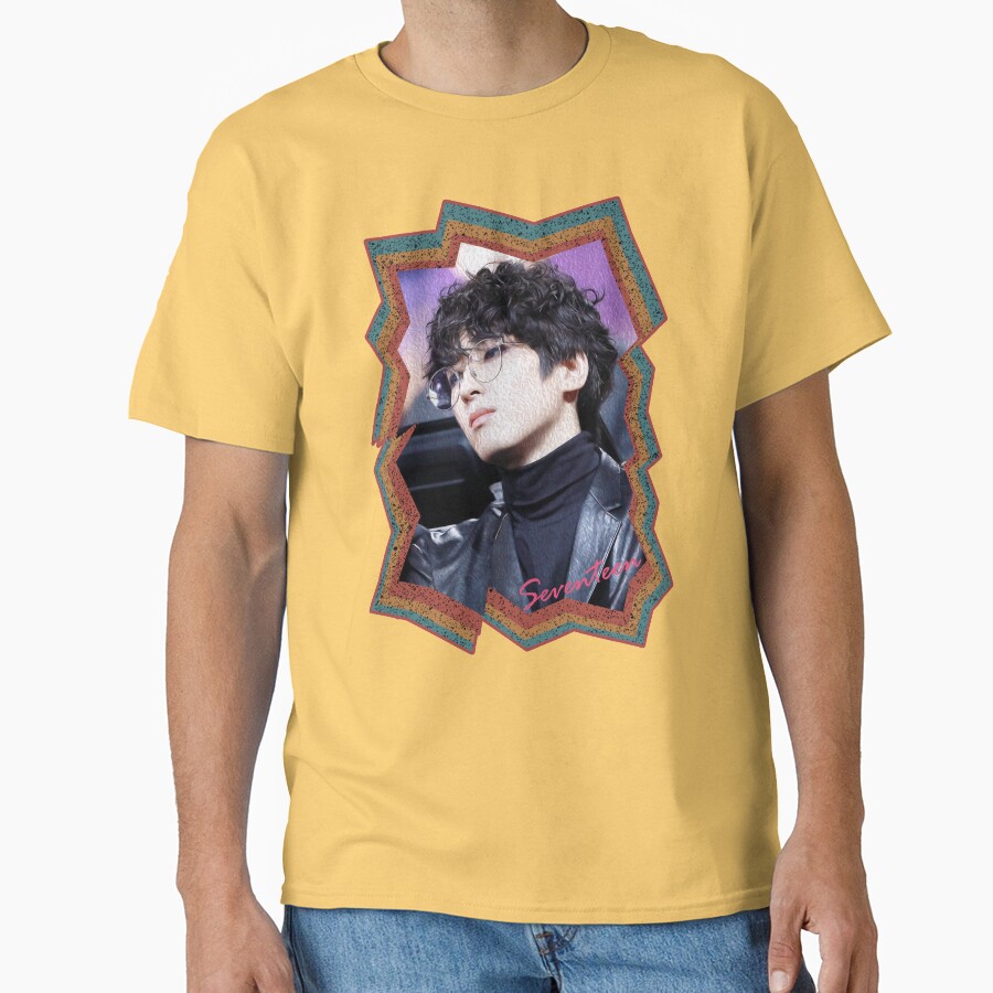 Jeon Wonwoo Seventeen Wonwoo Korean Kpop Retro Color Oil Paint Design T-shirt - Image 6