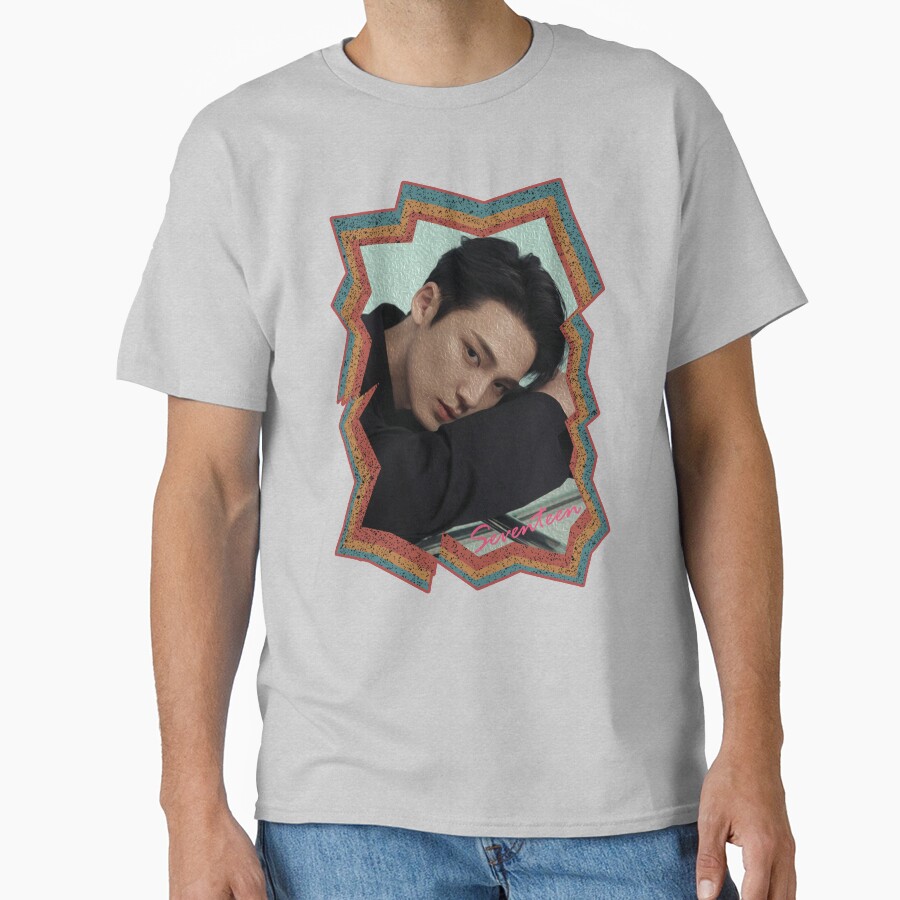 Kim Mingyu Seventeen Mingyu Korean Kpop Retro Color Oil Paint Design T-shirt - Image 3