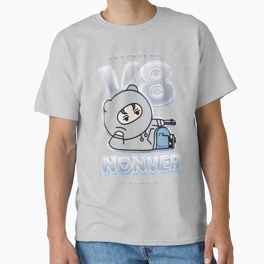 Copy Of Adorable Seventeen Vernon Miniteen Nonver Kpop Plushie Art T-shirt - Image 3