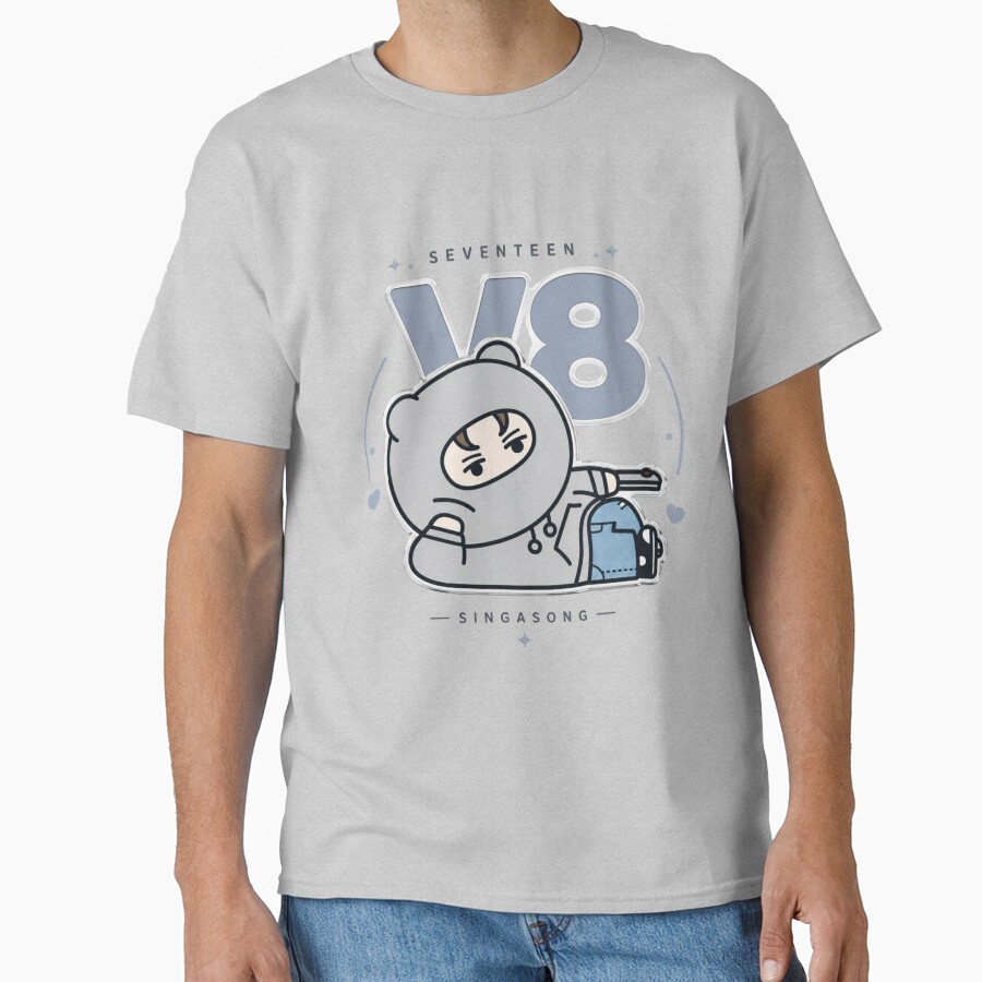 Adorable Seventeen Vernon Miniteen Nonver Kpop Plushie Art T-shirt - Image 3