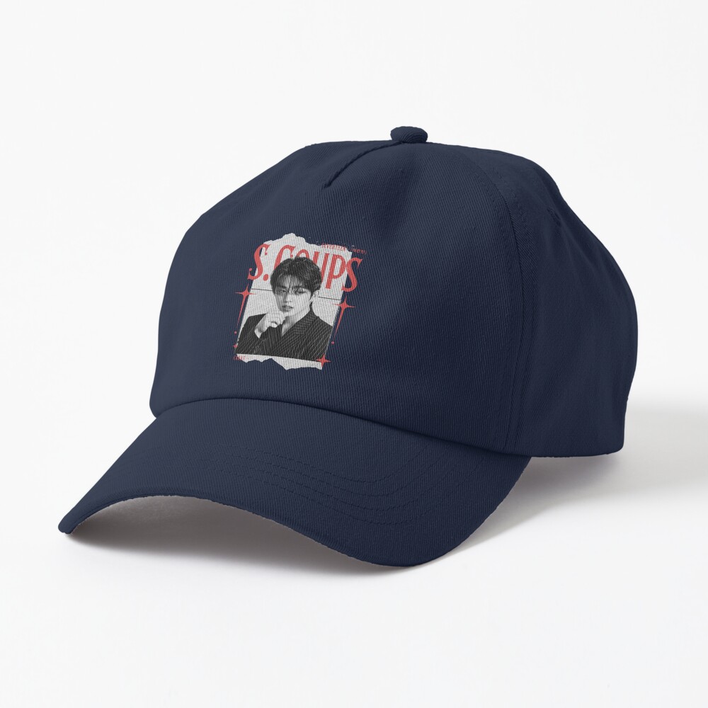 Seventeen Black And Red S Coups Group Members Y2k Preppy Collage Design Hat