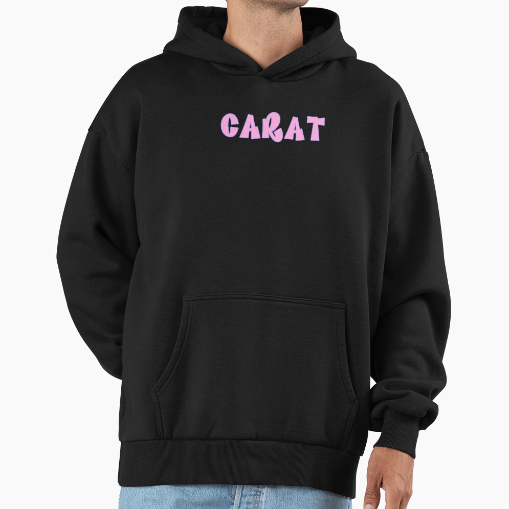 Seventeen Carat Bratz Font Kpop Sticker Hoodie - Image 2