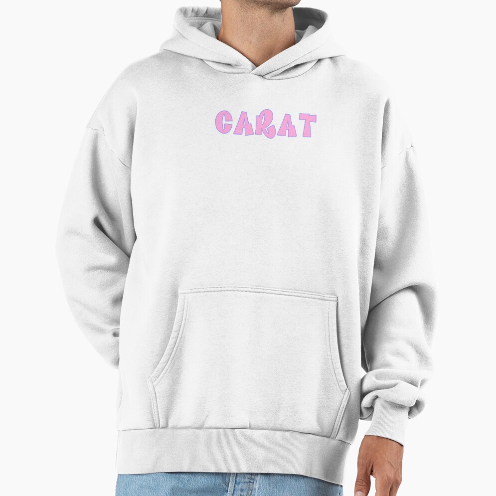 Seventeen Carat Bratz Font Kpop Sticker Hoodie