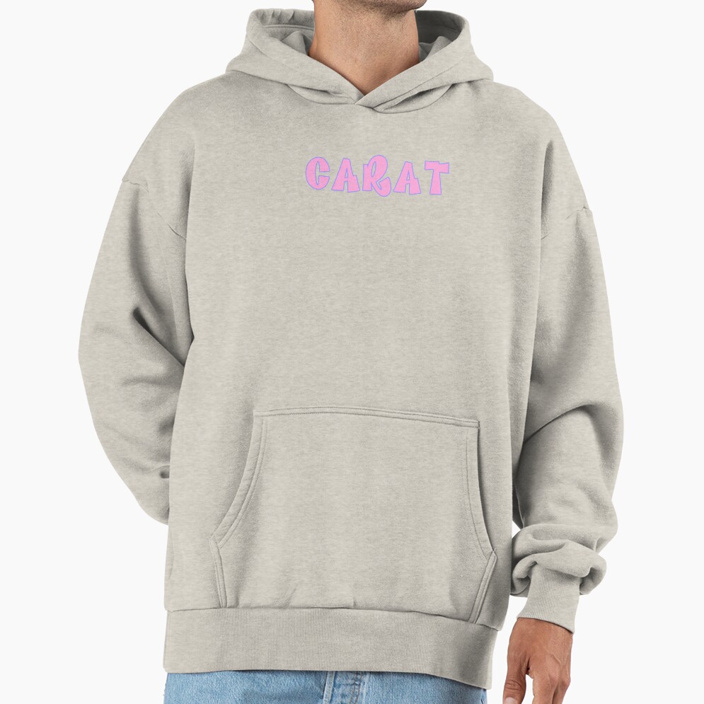 Seventeen Carat Bratz Font Kpop Sticker Hoodie - Image 3