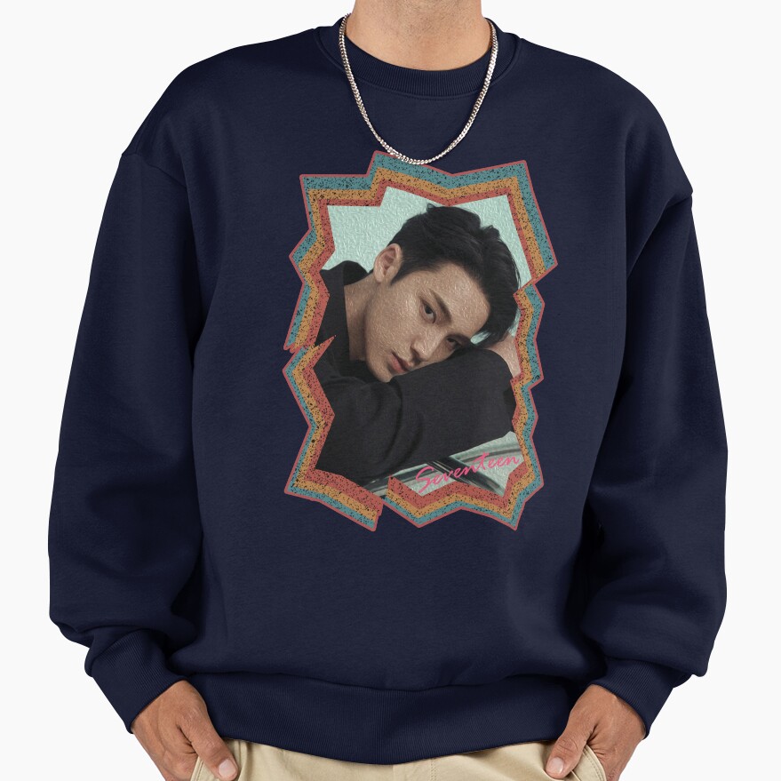 Kim Mingyu Seventeen Mingyu Korean Kpop Retro Color Oil Paint Design Sweatshirt - Image 5