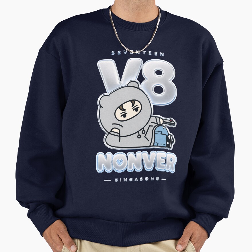 Copy Of Adorable Seventeen Vernon Miniteen Nonver Kpop Plushie Art Sweatshirt - Image 5