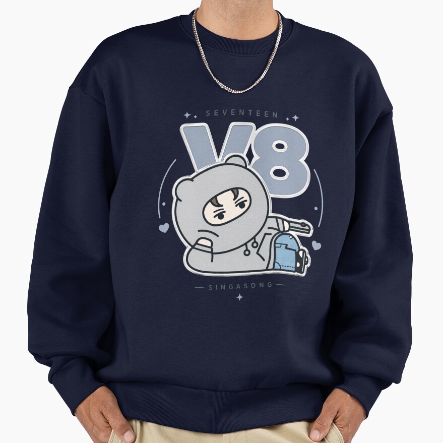Adorable Seventeen Vernon Miniteen Nonver Kpop Plushie Art Sweatshirt - Image 5