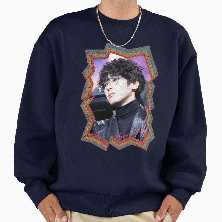 Jeon Wonwoo Seventeen Wonwoo Korean Kpop Retro Color Oil Paint Design Sweatshirt - Image 5