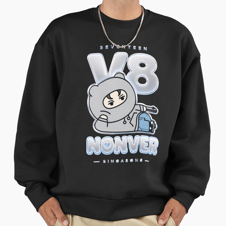 Copy Of Adorable Seventeen Vernon Miniteen Nonver Kpop Plushie Art Sweatshirt - Image 2
