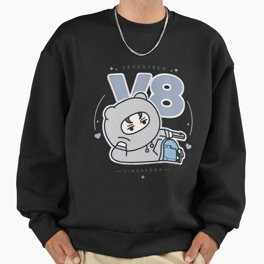 Adorable Seventeen Vernon Miniteen Nonver Kpop Plushie Art Sweatshirt - Image 2