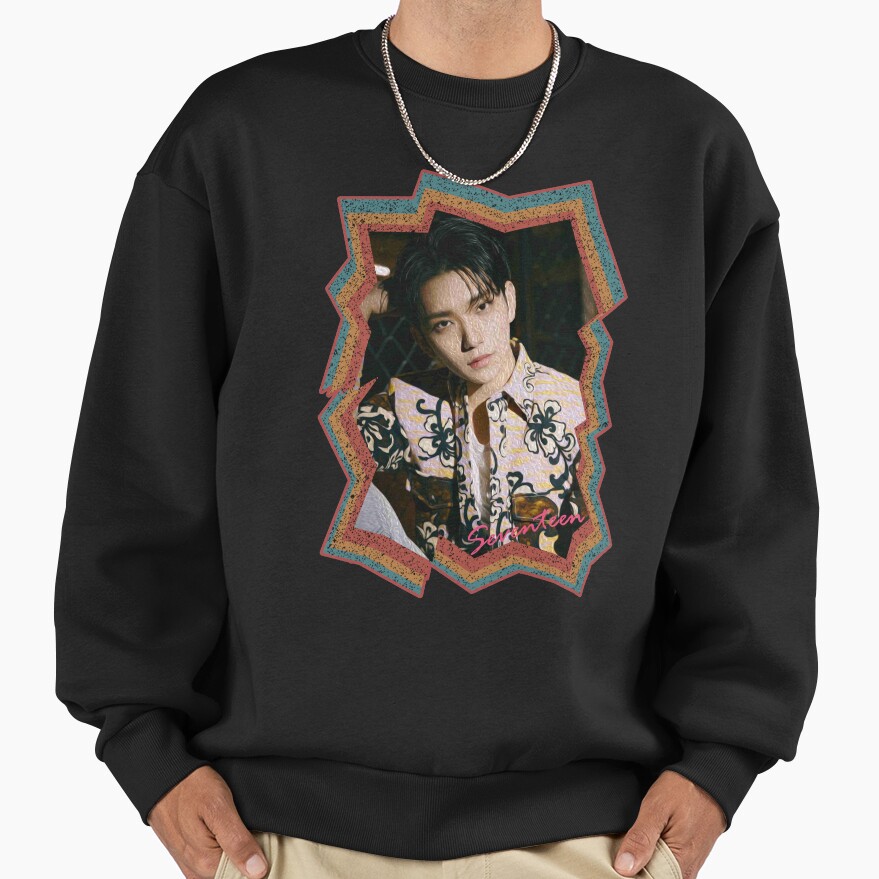 Joshua Hong Seventeen Joshua Korean Kpop Retro Color Oil Paint Design Sweatshirt - Image 2