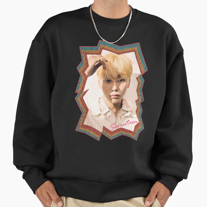 Boo Seungkwan Seventeen Seungkwan Korean Kpop Retro Color Oil Paint Design Sweatshirt - Image 2