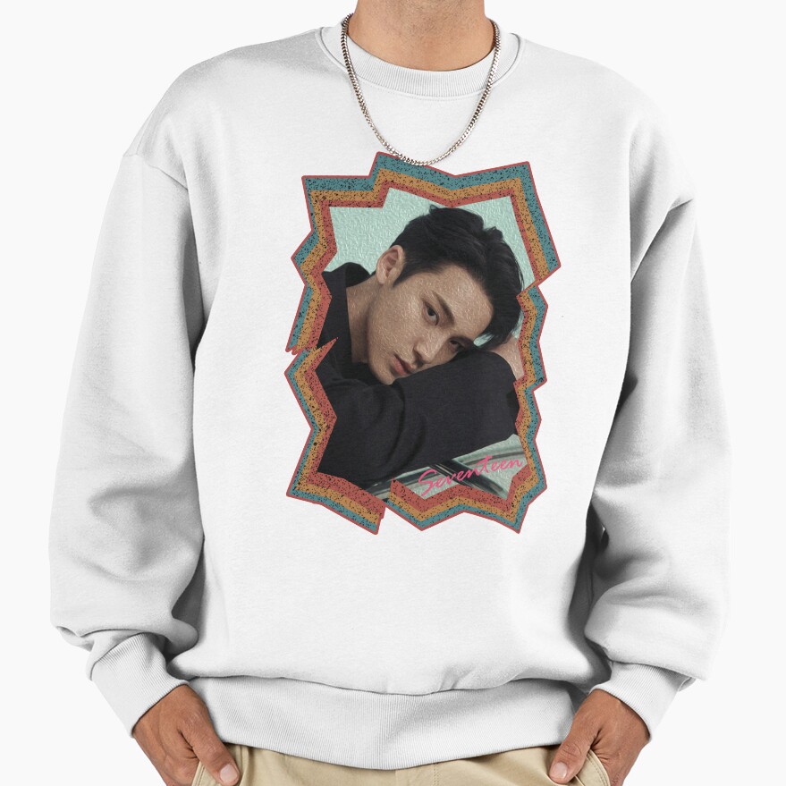 Kim Mingyu Seventeen Mingyu Korean Kpop Retro Color Oil Paint Design Sweatshirt - Image 2