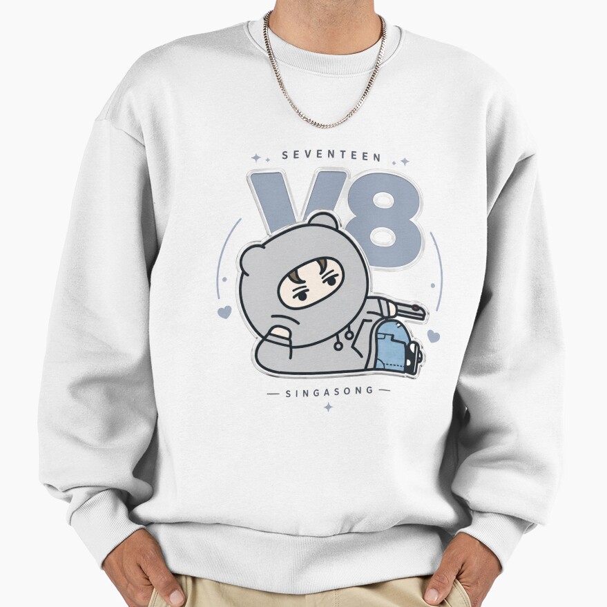 Adorable Seventeen Vernon Miniteen Nonver Kpop Plushie Art Sweatshirt