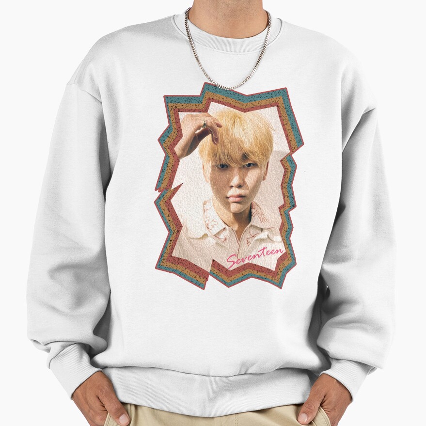 Boo Seungkwan Seventeen Seungkwan Korean Kpop Retro Color Oil Paint Design Sweatshirt