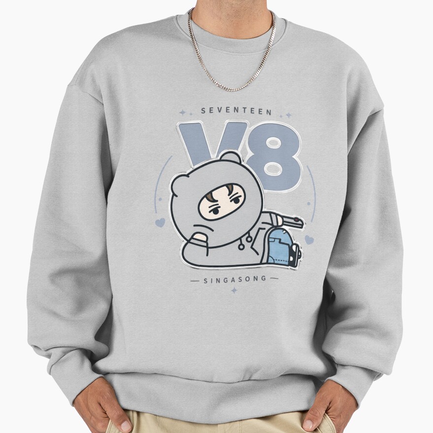 Adorable Seventeen Vernon Miniteen Nonver Kpop Plushie Art Sweatshirt - Image 4