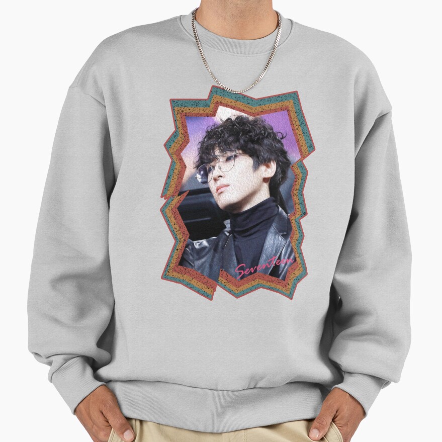 Jeon Wonwoo Seventeen Wonwoo Korean Kpop Retro Color Oil Paint Design Sweatshirt - Image 4
