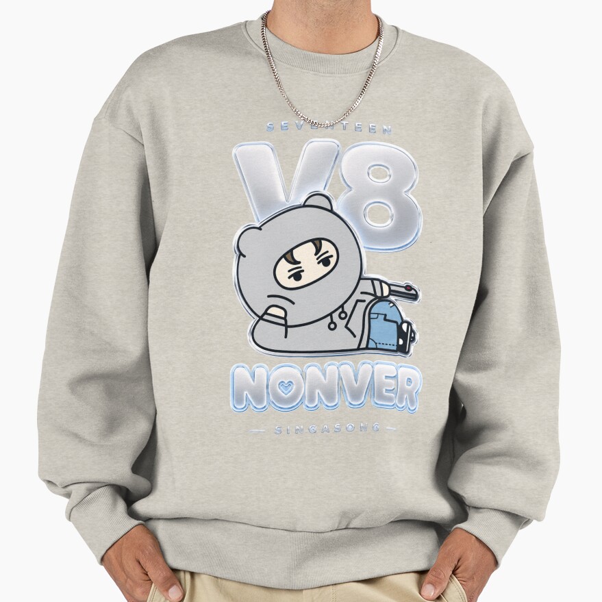 Copy Of Adorable Seventeen Vernon Miniteen Nonver Kpop Plushie Art Sweatshirt - Image 3