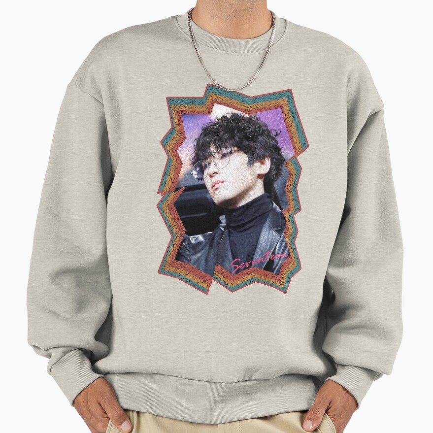 Jeon Wonwoo Seventeen Wonwoo Korean Kpop Retro Color Oil Paint Design Sweatshirt - Image 3