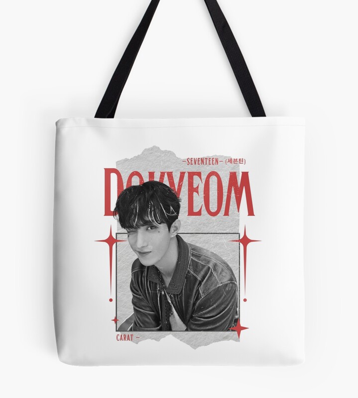 Seventeen Black And Red Dk Group Members Y2k Preppy Collage Design Tote Bag