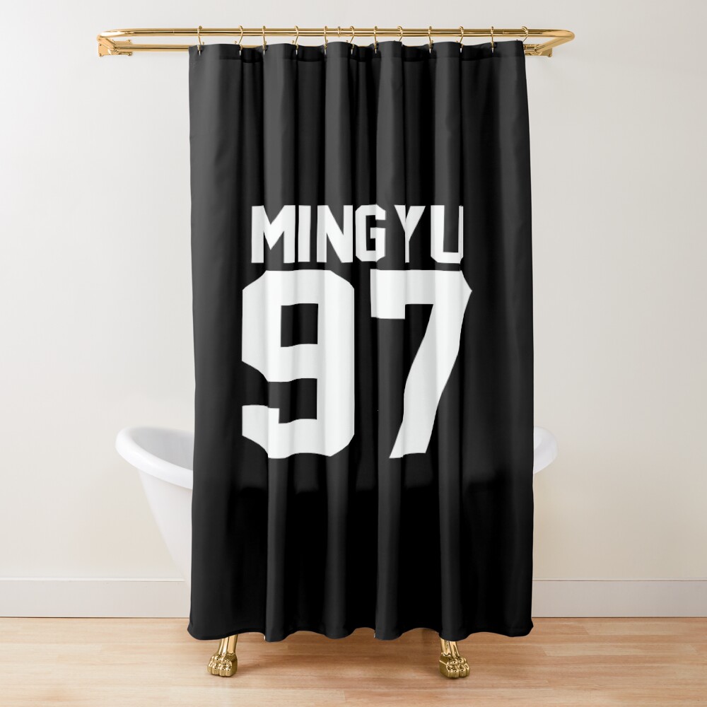 Seventeen Mingyu Jersey Shower Curtain